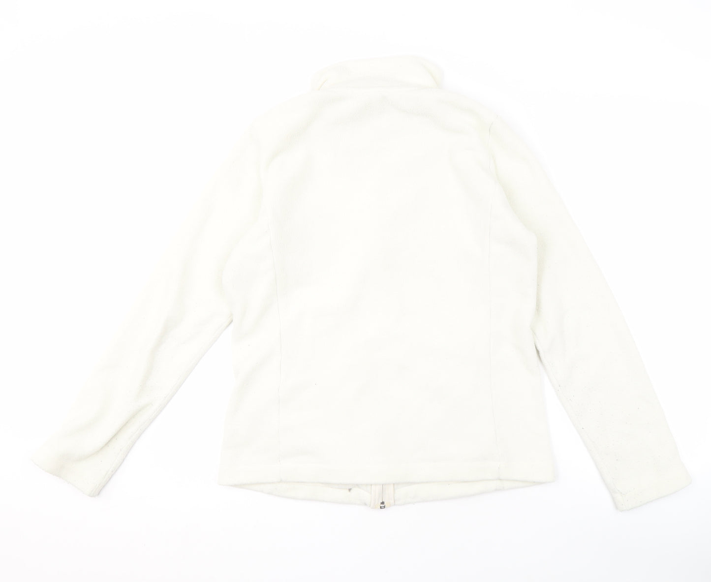 Uniqlo Women's White Full Zip Fleece Jacket M