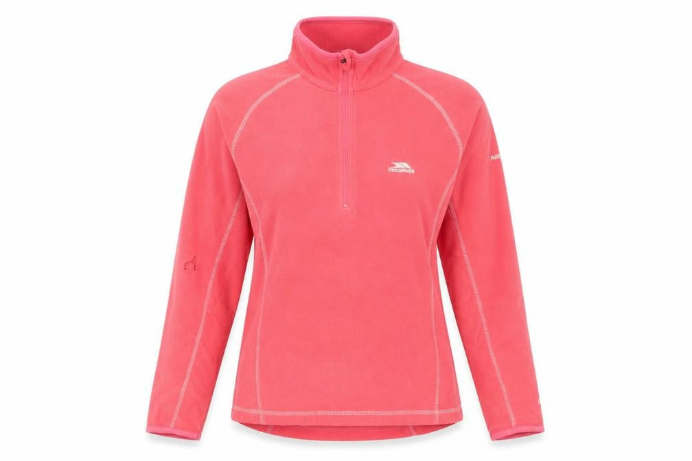 Front view of Trespass Women's Pink Fleece Pullover Sweatshirt S