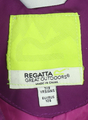 Regatta Girls Purple Waterproof Jacket 8 Years