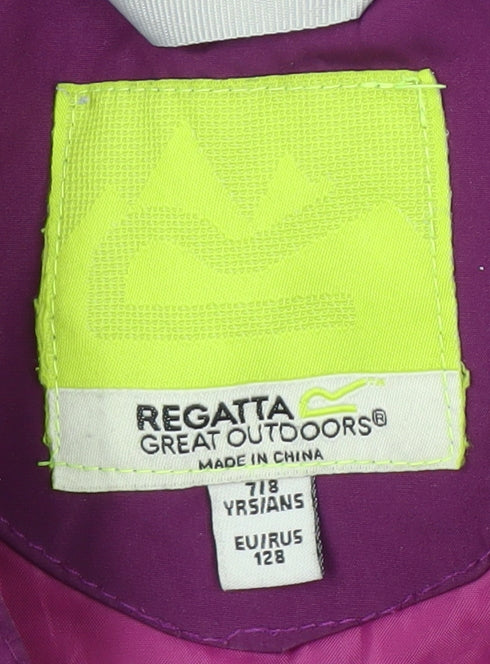 Regatta Girls Purple Waterproof Jacket 8 Years