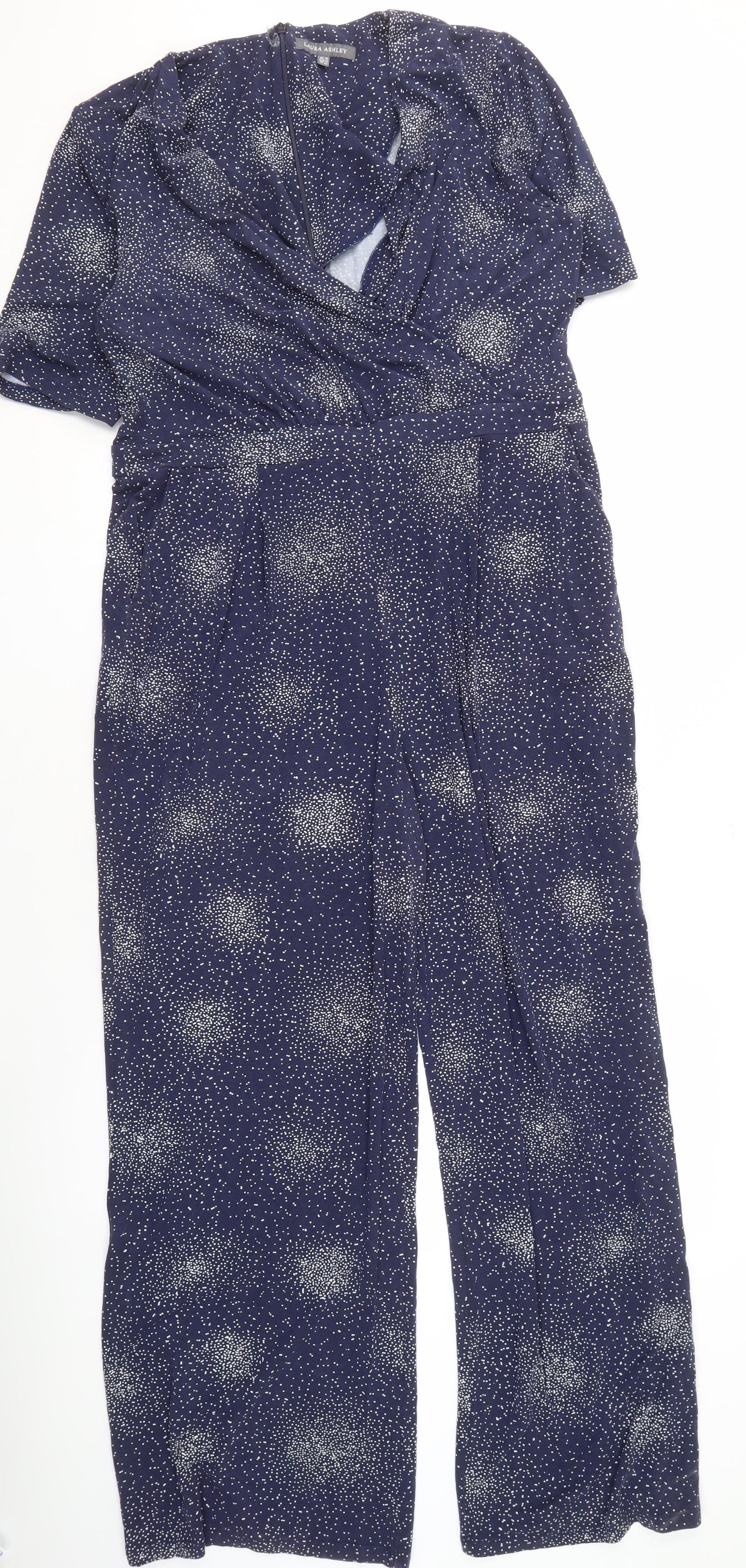Laura Ashley Women's Blue Jumpsuit, Size 18, Wide-Leg
