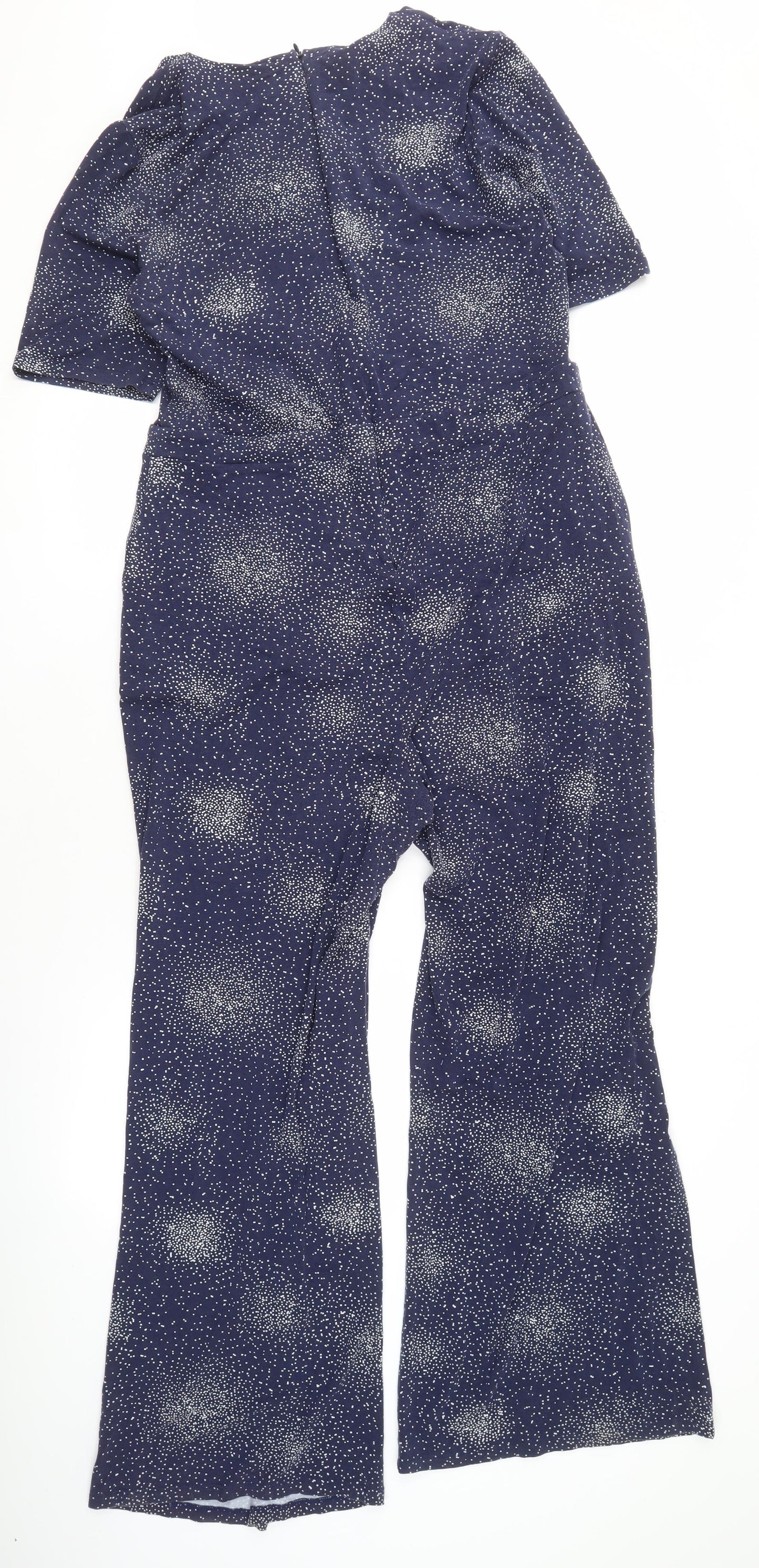 Laura Ashley Women's Blue Jumpsuit, Size 18, Wide-Leg