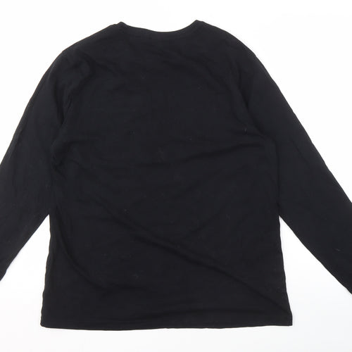 George Men's Large Black PlayStation Long Sleeve T-Shirt