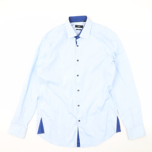 Hugo Boss Men's Blue Slim Fit Long Sleeve Shirt