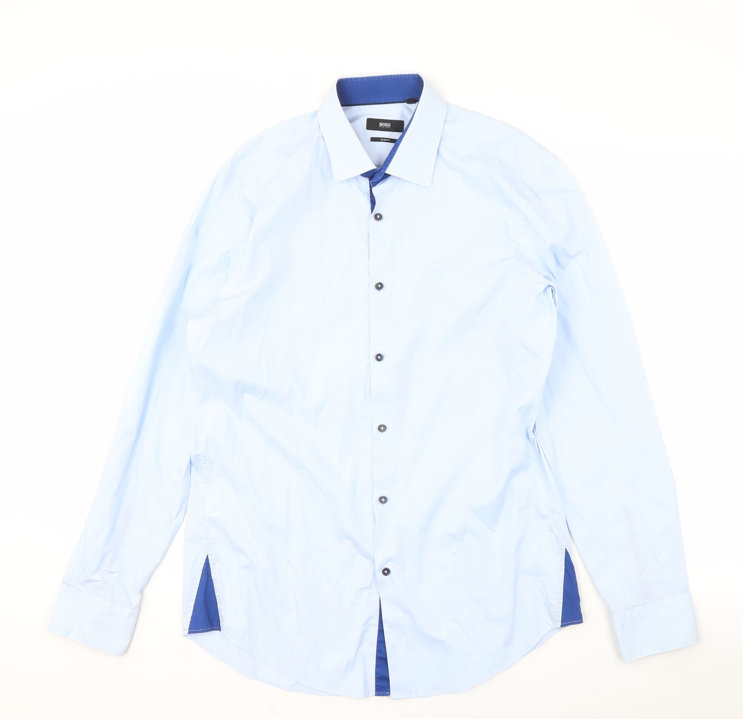 Hugo Boss Men's Blue Slim Fit Long Sleeve Shirt