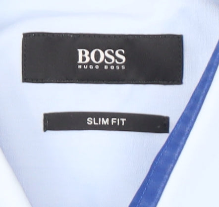 Hugo Boss Men's Blue Slim Fit Long Sleeve Shirt
