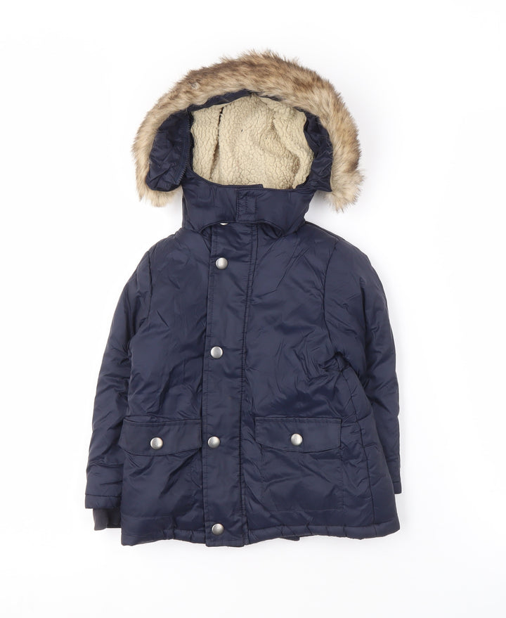 Mamas and Papas Unisex Blue Puffer Jacket, 18-24 Months