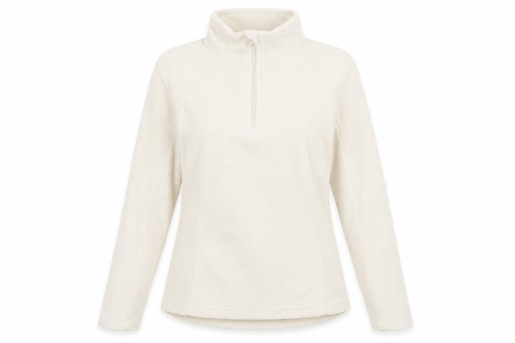 Quechua Women’s Beige High Neck Fleece Sweatshirt Size 10