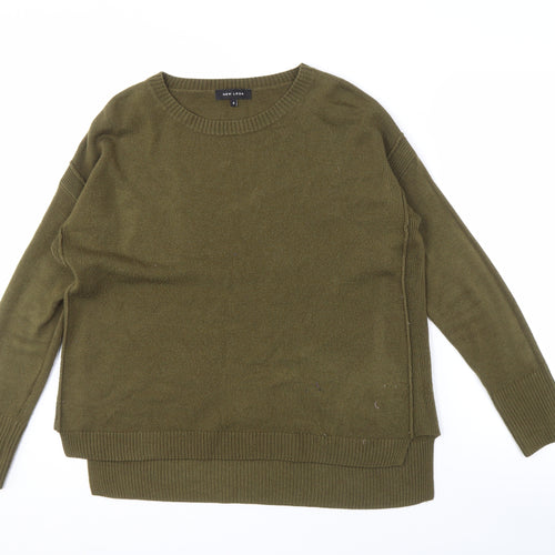 New Look Women's Green Crew Neck Pullover Jumper