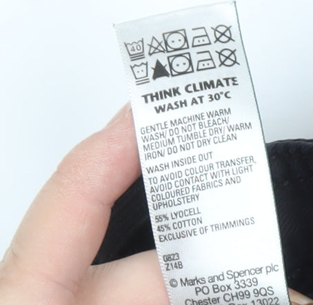 M&S Girls Black Cargo Trousers 8-9 Years Casual Relaxed