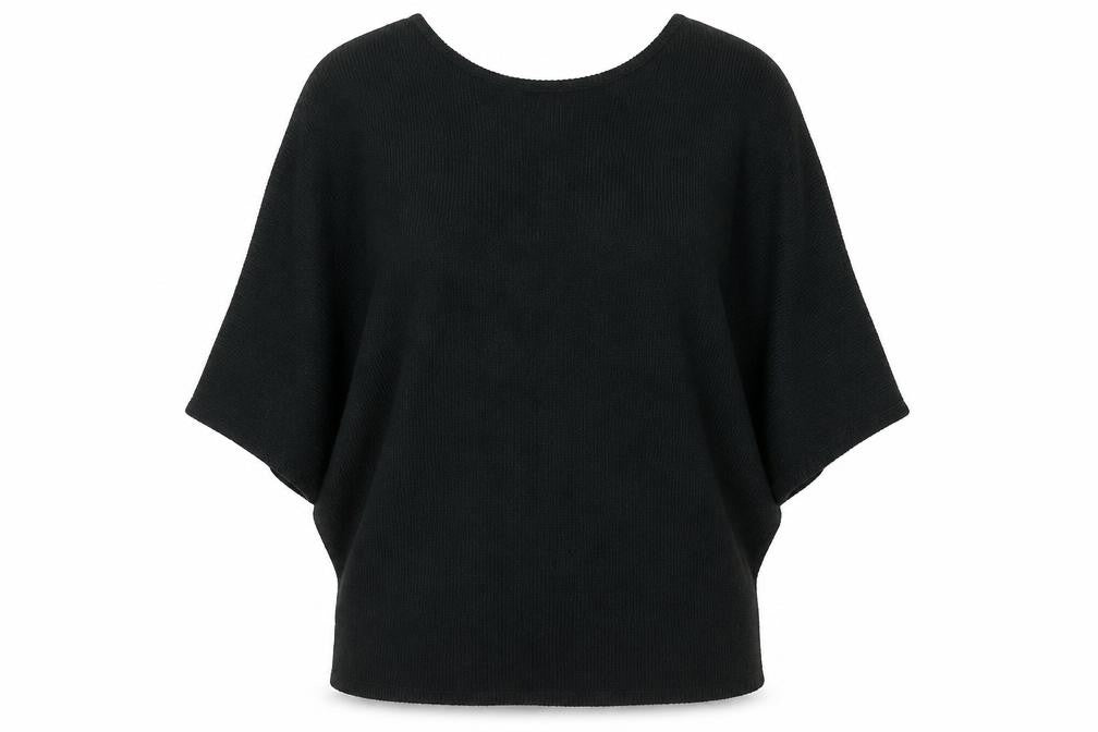 Front view of Apricot Women's Black V-Neck Casual Jumper, size 8