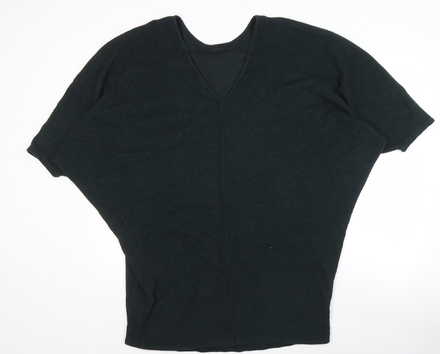 Apricot Women's Black V-Neck Casual Jumper Size 8