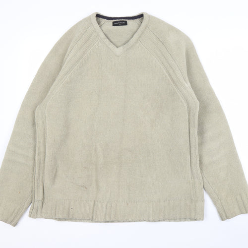 Burton Men's Beige V-Neck Sweatshirt Size M