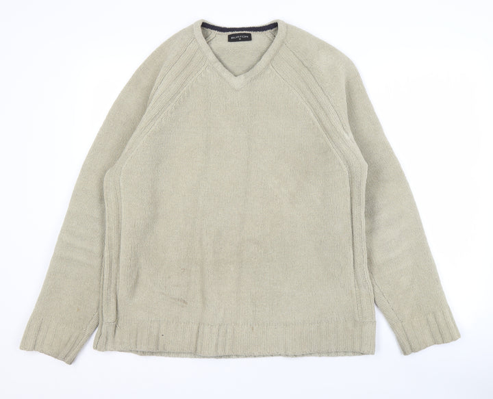 Burton Men's Beige V-Neck Sweatshirt Size M