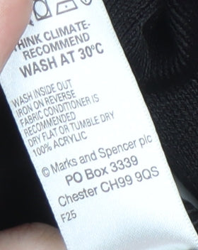 Marks and Spencer Women's Black V-Neck Pullover Jumper