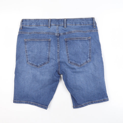 River Island Men's Blue Denim Chino Shorts Size 32