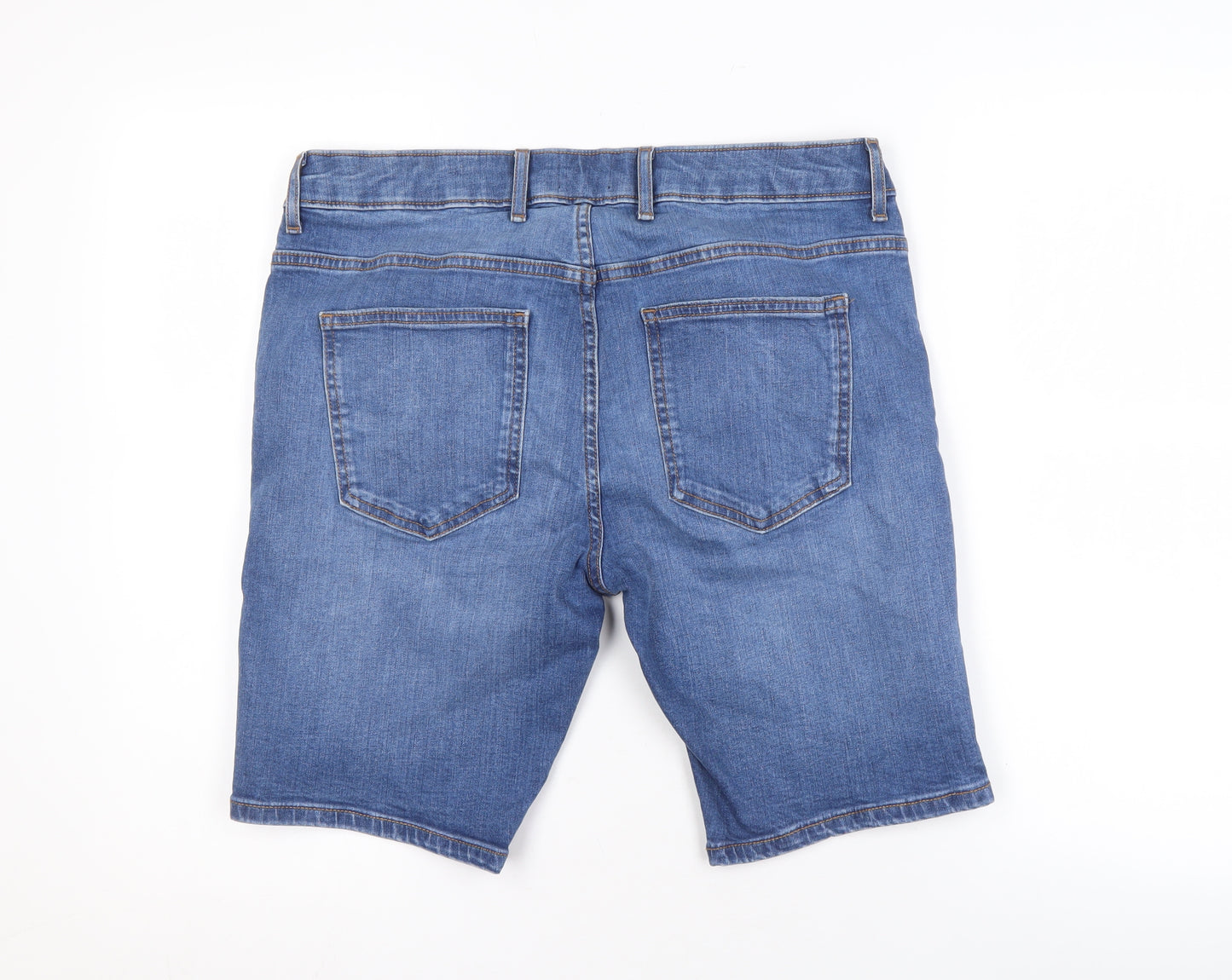 River Island Men's Blue Denim Chino Shorts Size 32