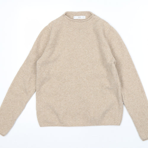MNG Women's Beige Long Sleeve Sweatshirt Size S