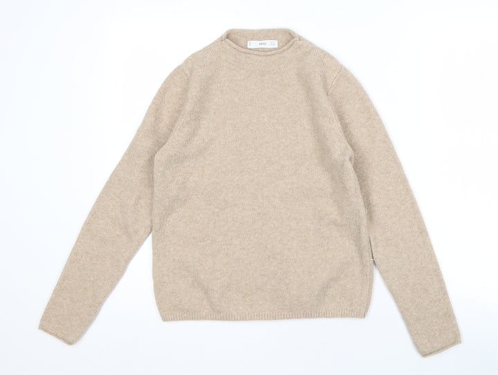 MNG Women's Beige Long Sleeve Sweatshirt Size S