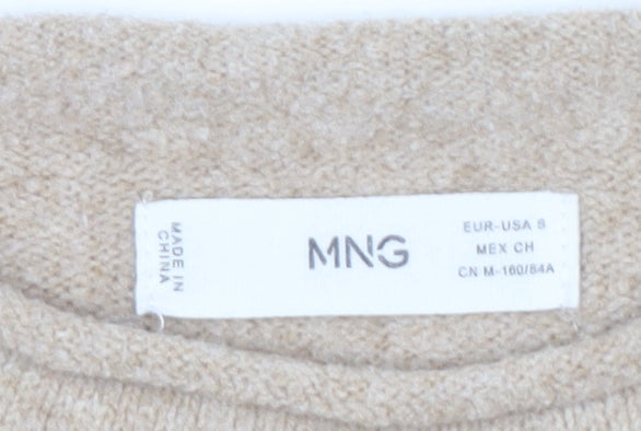 MNG Women's Beige Long Sleeve Sweatshirt Size S