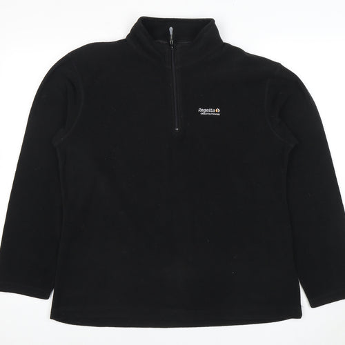 Regatta Women's Black 1/4 Zip Fleece Sweatshirt Size 14