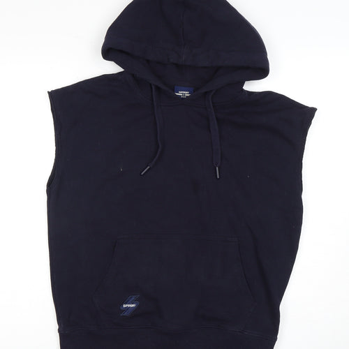 Superdry Women's Black Sleeveless Hoodie Size 12