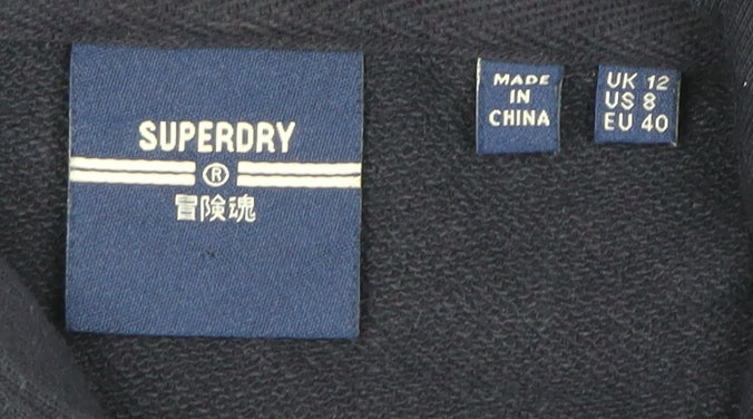 Superdry Women's Black Sleeveless Hoodie Size 12