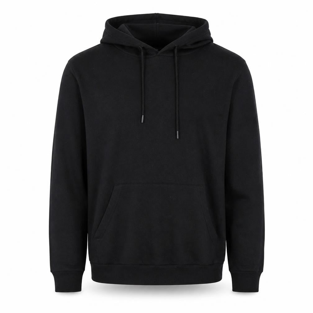 Front view of Trespass Men's Black Pullover Hoodie M Regular Fit