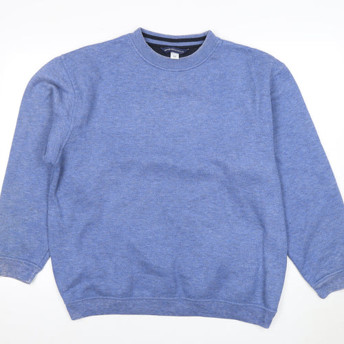 Springfield Men's Blue Crew Neck Pullover Sweatshirt M