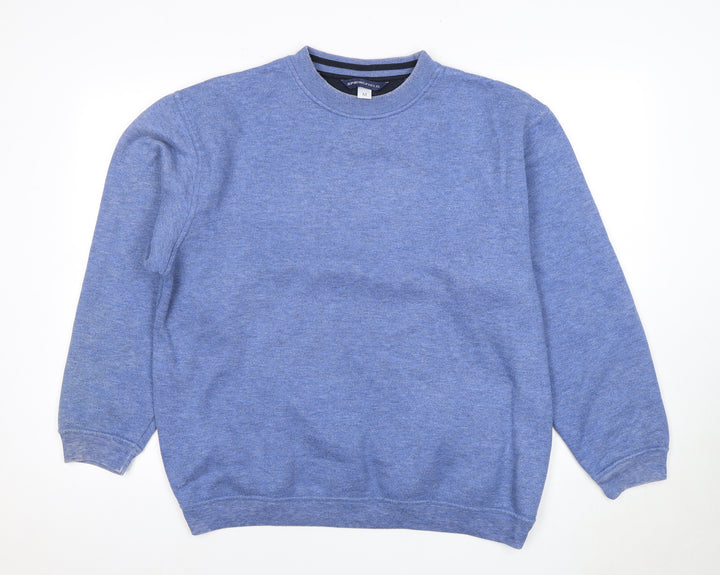 Springfield Men's Blue Crew Neck Pullover Sweatshirt M