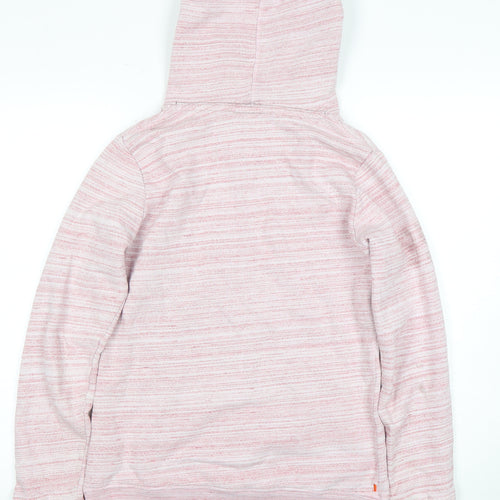 Superdry Women's Pink Striped Knit Hoodie M