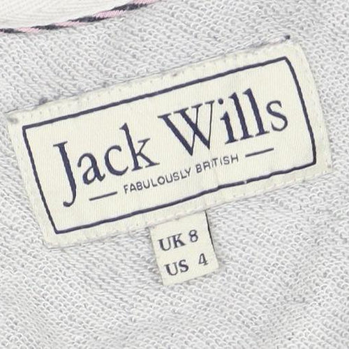 Jack Wills Women's Grey Logo Sweatshirt Size 8