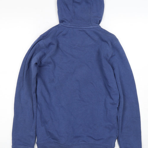 Jack Wills Boys Blue Hoodie, Logo, 12-13 Years, 1/2 Zip, Hooded