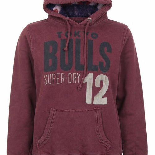 Superdry Unisex Purple Pullover Hoodie - L, Logo, Casual