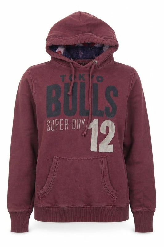 Superdry Unisex Purple Pullover Hoodie - L, Logo, Casual