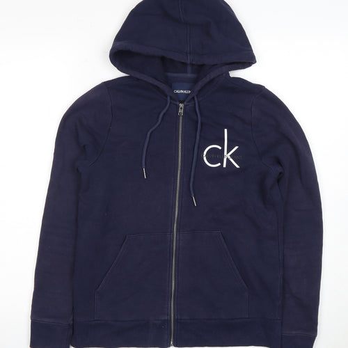 Calvin Klein Jeans Women's Blue XS Full Zip Hoodie