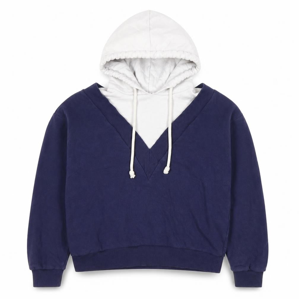 Front view of Levi's Women's Blue Pullover Hoodie, size S