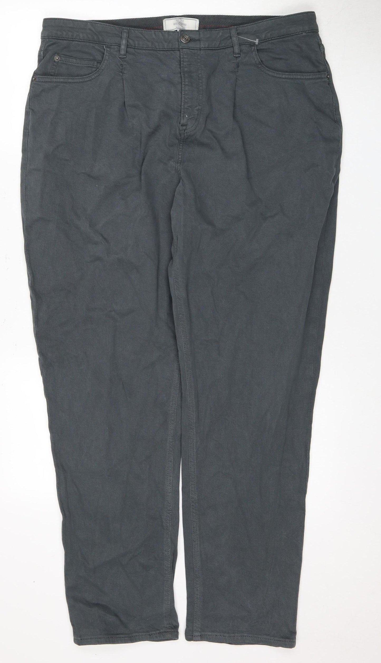 Fat Face Women's Grey Trousers Size 16 Regular Cot/Elast