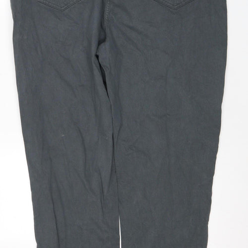 Fat Face Women's Grey Trousers Size 16 Regular Cot/Elast