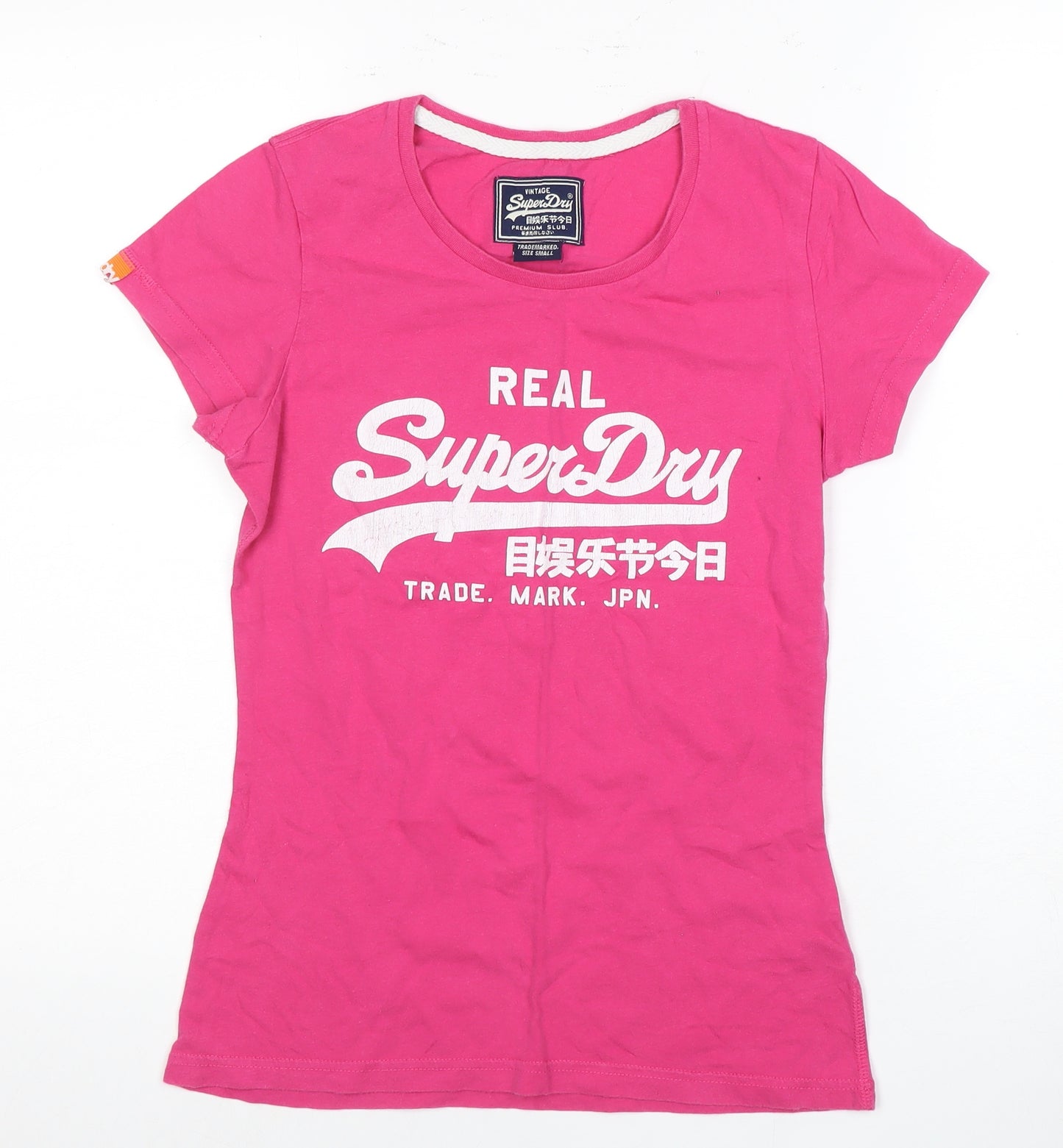 Superdry Women's Pink Slim Fit T-Shirt, Size S
