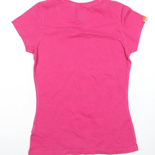 Superdry Women's Pink Slim Fit T-Shirt, Size S