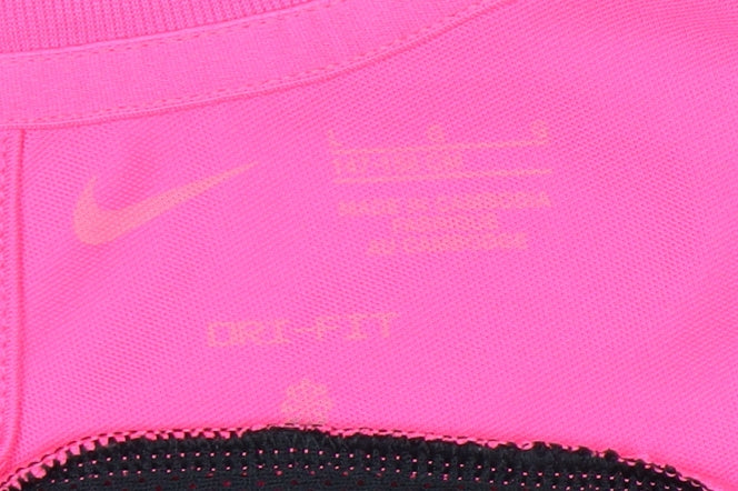 Nike Girls Pink Black Short Sleeve Jersey Sports Top 11-12 Years