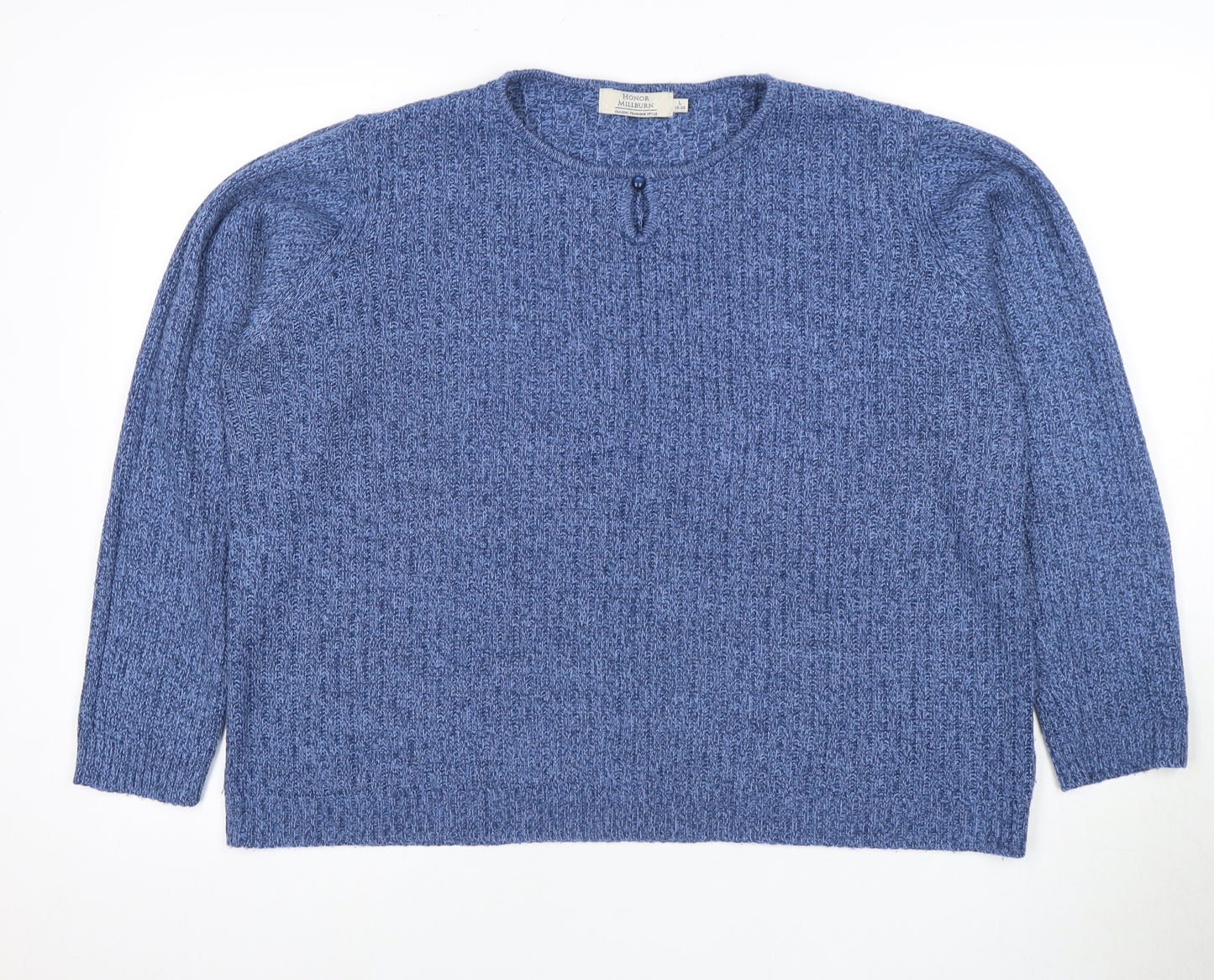 Honor Millburn Women's Blue Cable-Knit Pullover Jumper, L