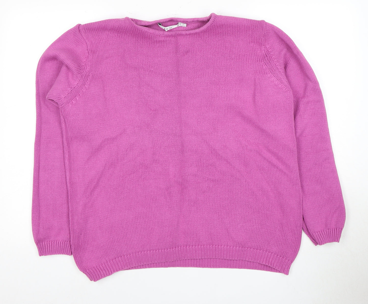EWM Women's Pink Cotton Pullover Jumper Size 18