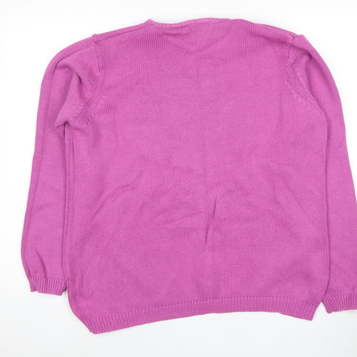 EWM Women's Pink Cotton Pullover Jumper Size 18