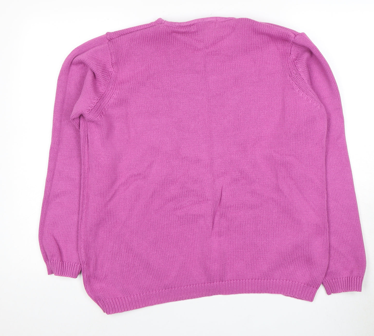 EWM Women's Pink Cotton Pullover Jumper Size 18