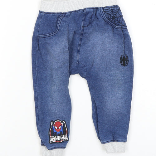 George Unisex Baby Blue Spiderman Jogger Trousers 12-18M