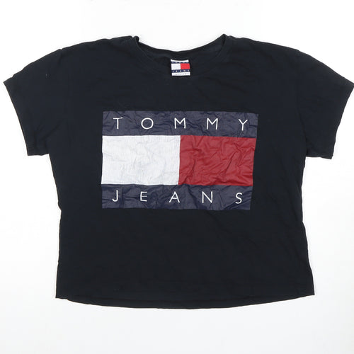 Tommy Jeans Black Unisex Medium Cotton T-Shirt