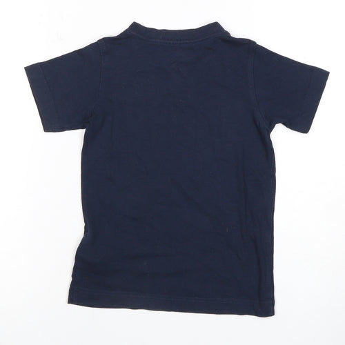 Nike Boys Blue T-Shirt 4-5 Years Athletic Logo Crew Neck