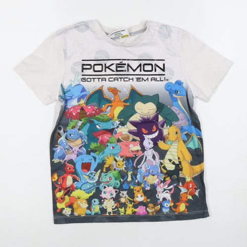 Boys Pokémon Graphic T-Shirt White Multicoloured 8-9 Years